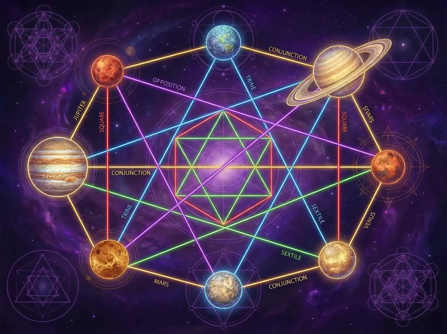 行星相位解读 - 无限生机高清 | 占星学进阶